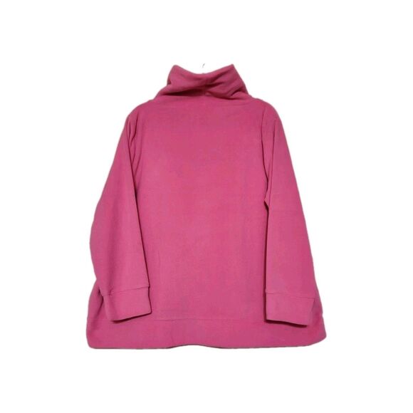Talbots Womens Plus Petite 3XP Microfleece Funnel Neck Pullover Sweater New Pink - Picture 8 of 8